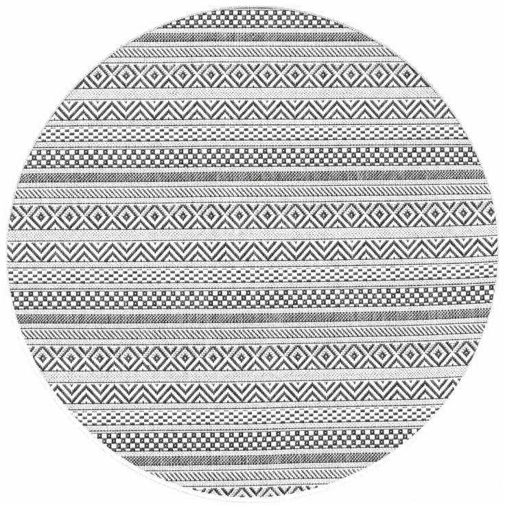 Detail image of 3' x 3' Easy-Clean Ribbon Indoor / Outdoor Round Rug