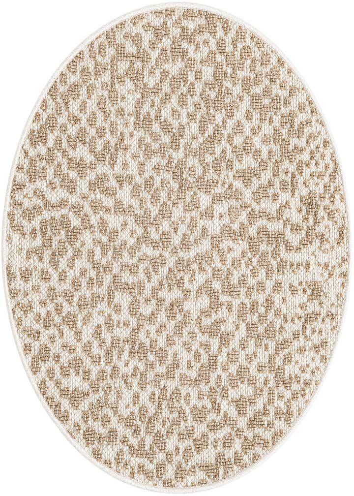 3' 1 x 3' 1 Easy-Clean Safari Indoor / Outdoor Round Rug