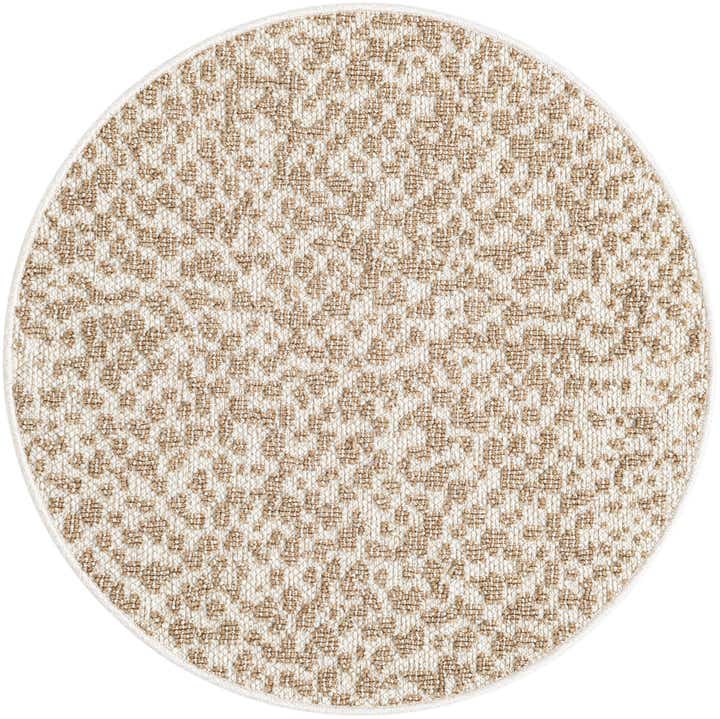 3' 1 x 3' 1 Easy-Clean Safari Indoor / Outdoor Round Rug