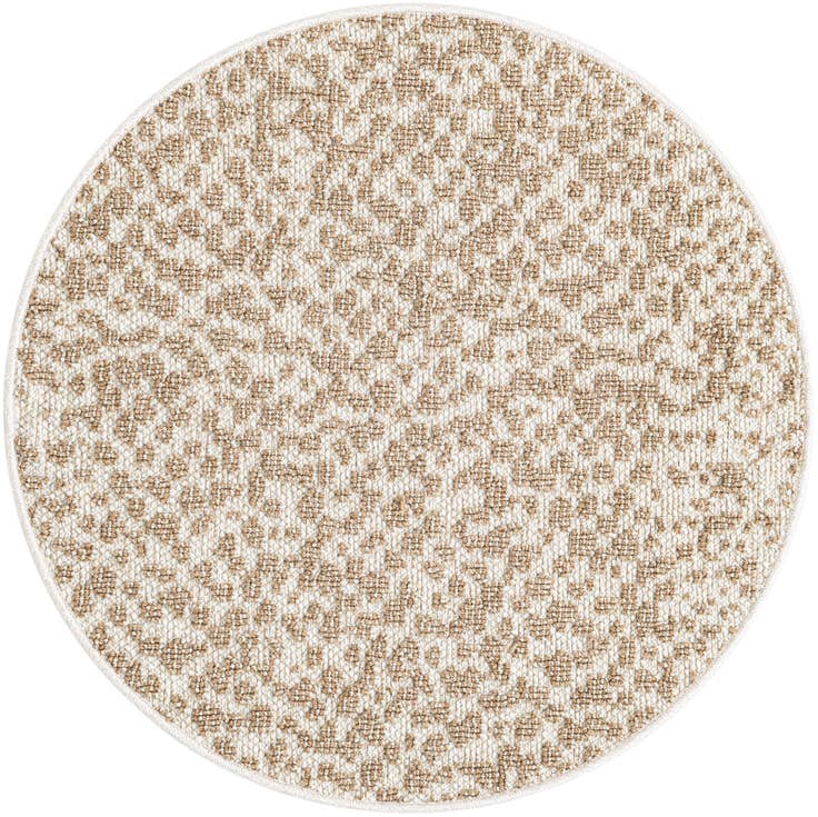 Detail image of 3' 1 x 3' 1 Easy-Clean Safari Indoor / Outdoor Round Rug