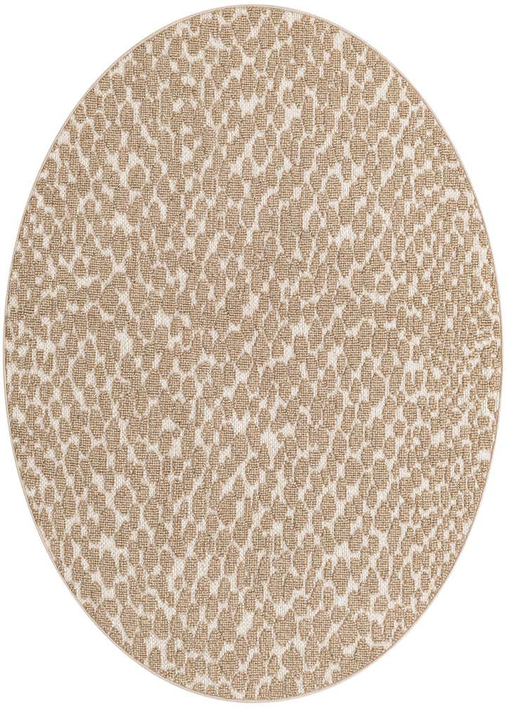 5' 3 x 5' 3 Easy-Clean Safari Indoor / Outdoor Round Rug