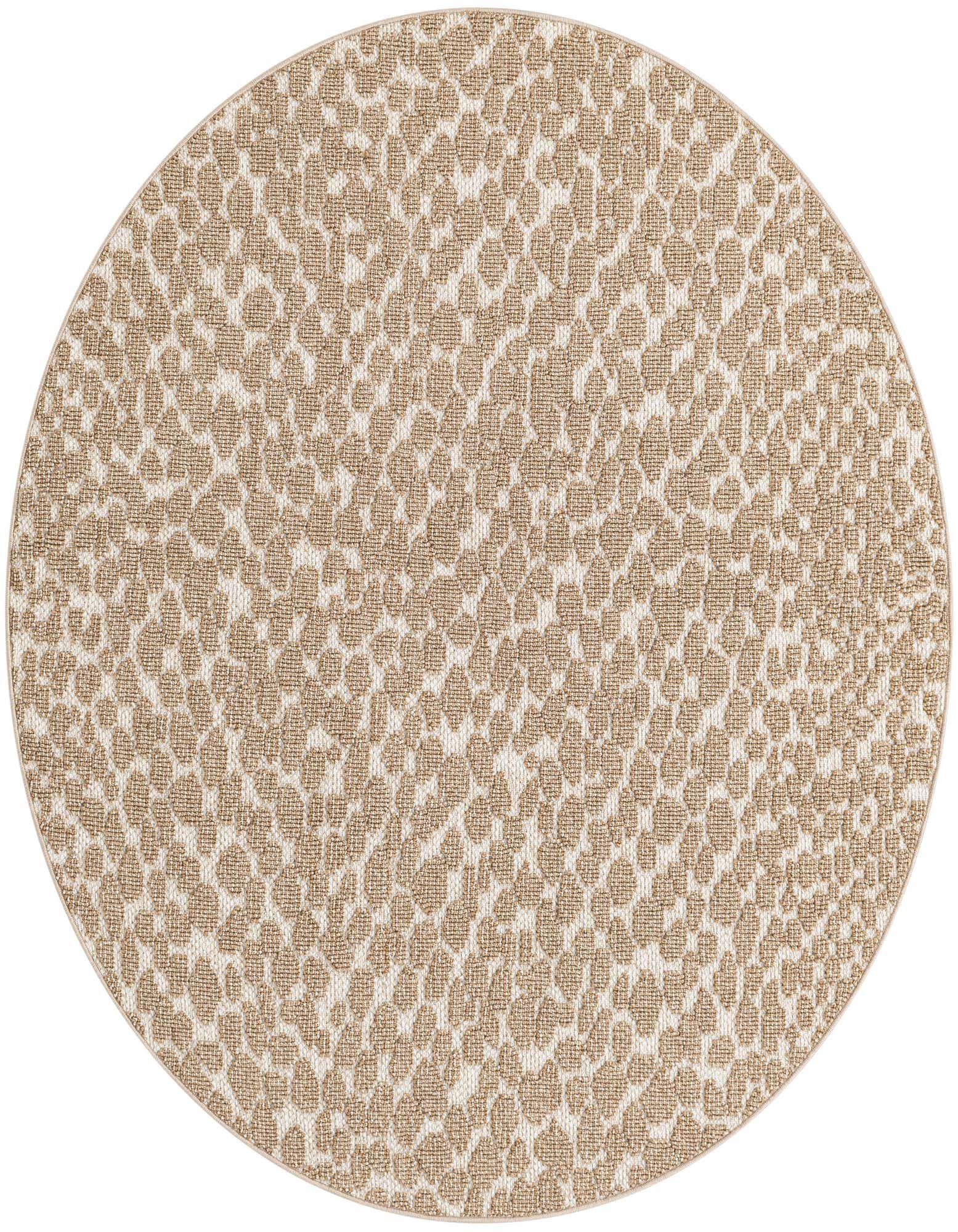 5' 3 x 5' 3 Easy-Clean Safari Indoor / Outdoor Round Rug