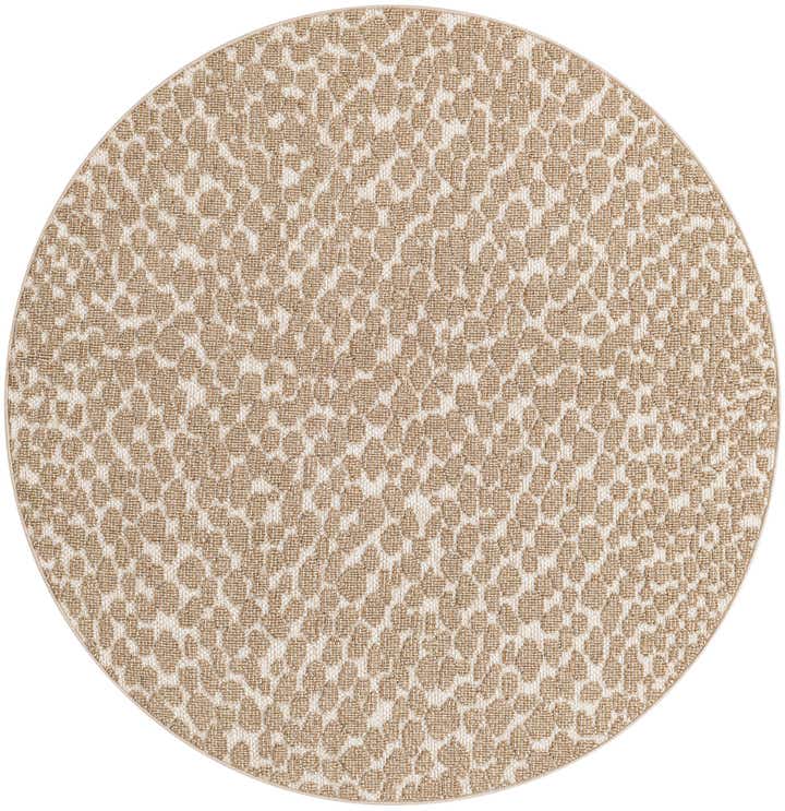 5' 3 x 5' 3 Easy-Clean Safari Indoor / Outdoor Round Rug