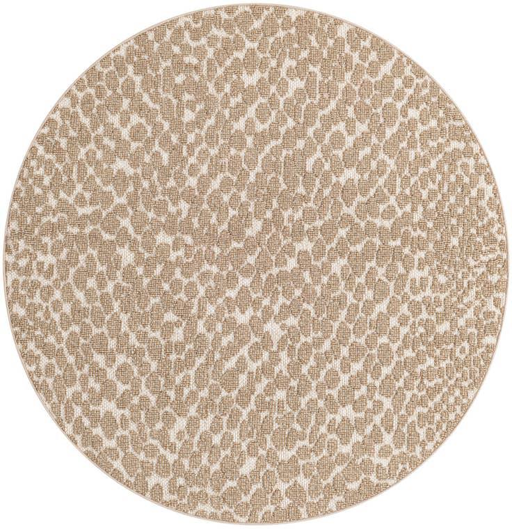 Detail image of 5' 3 x 5' 3 Easy-Clean Safari Indoor / Outdoor Round Rug