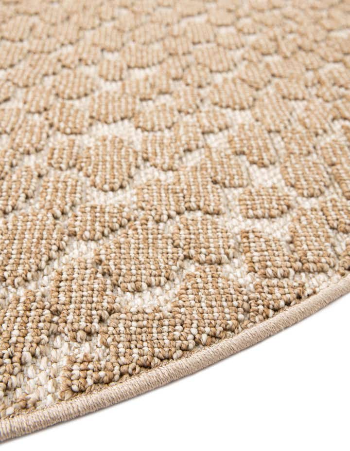7' 10 x 7' 10 Easy-Clean Safari Indoor / Outdoor Round Rug