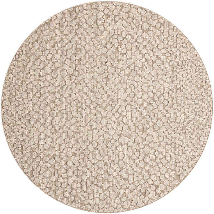 Detail image of 7' 10 x 7' 10 Easy-Clean Safari Indoor / Outdoor Round Rug