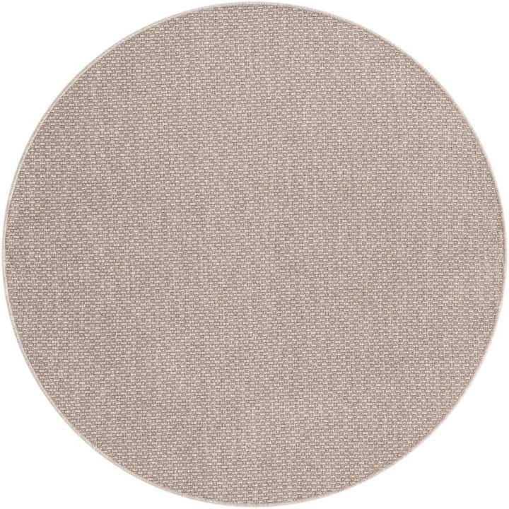 5' 3 x 5' 3 Easy-Clean Solid Indoor / Outdoor Round Rug