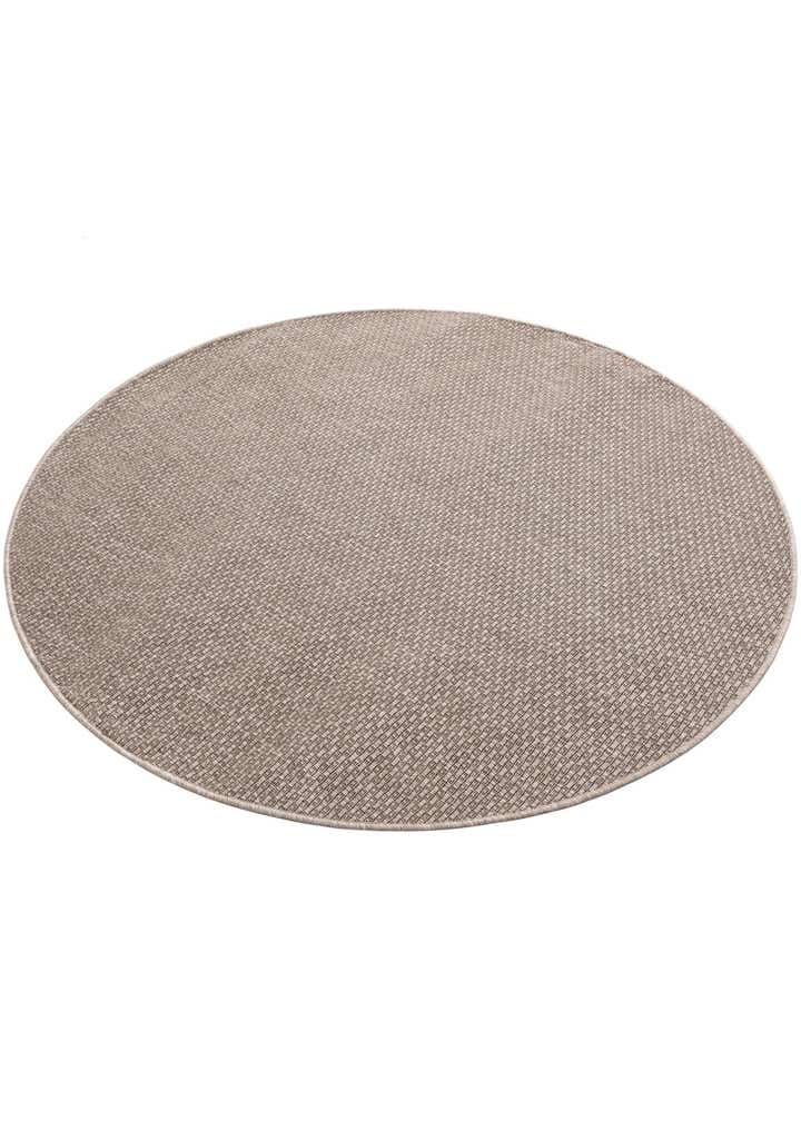 5' 3 x 5' 3 Easy-Clean Solid Indoor / Outdoor Round Rug