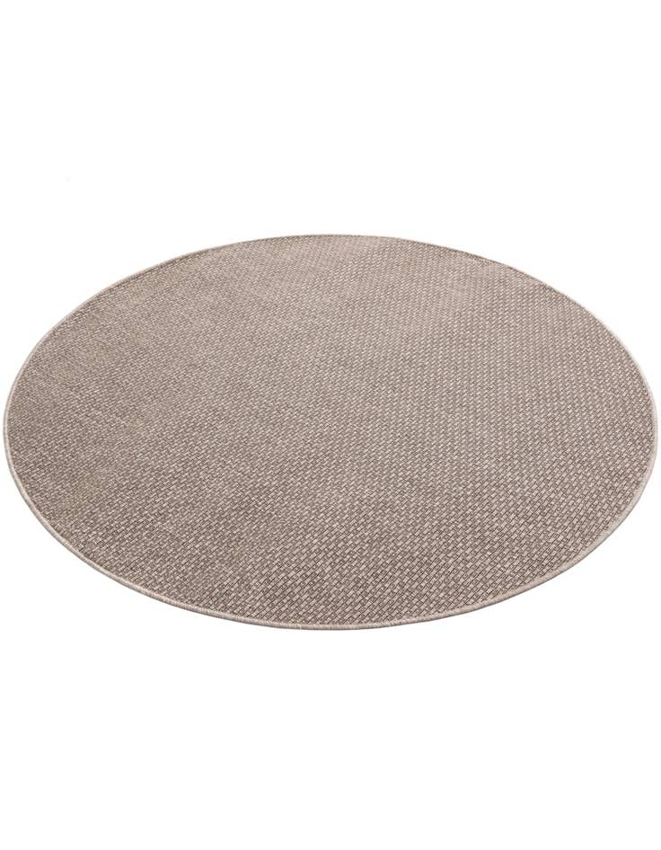 Detail image of 5' 3 x 5' 3  Washable Solid Indoor / Outdoor Round Rug
