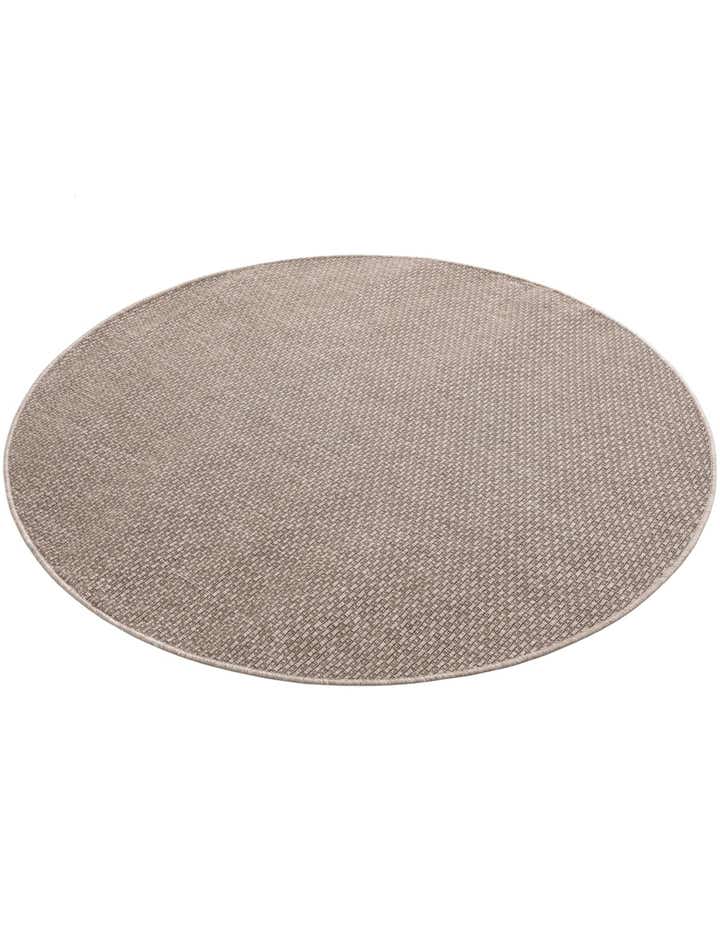 5' 3 x 5' 3 Easy-Clean Solid Indoor / Outdoor Round Rug