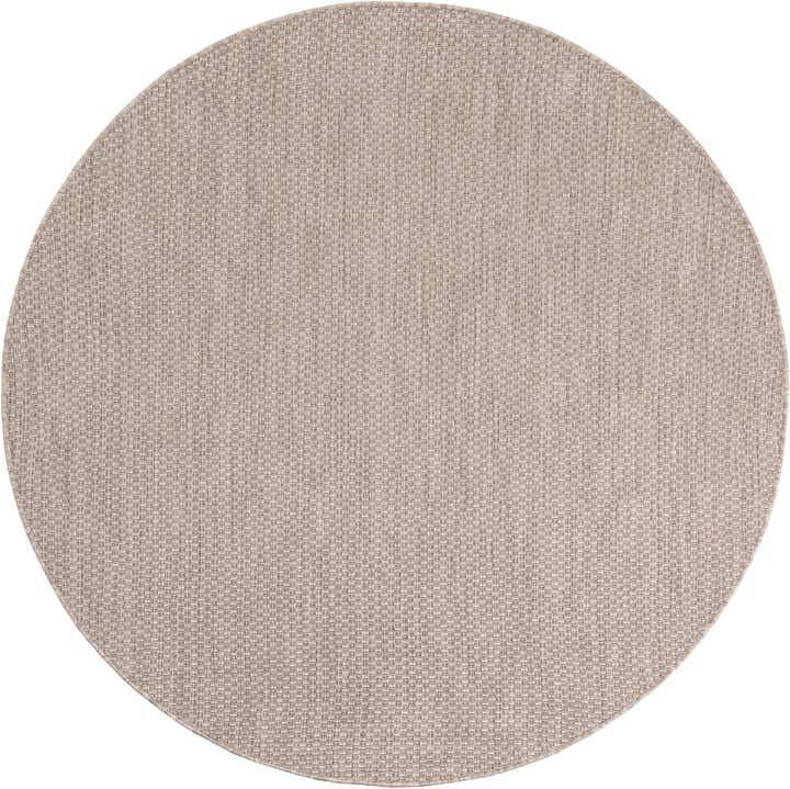 6' 1 x 6' 1 Easy-Clean Solid Indoor / Outdoor Round Rug