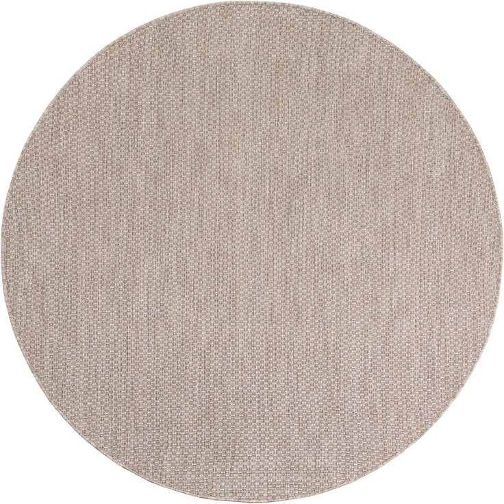 Detail image of 6' 1 x 6' 1 Easy-Clean Solid Indoor / Outdoor Round Rug