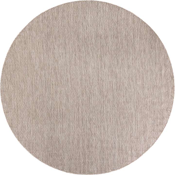 7' 10 x 7' 10 Easy-Clean Solid Indoor / Outdoor Round Rug