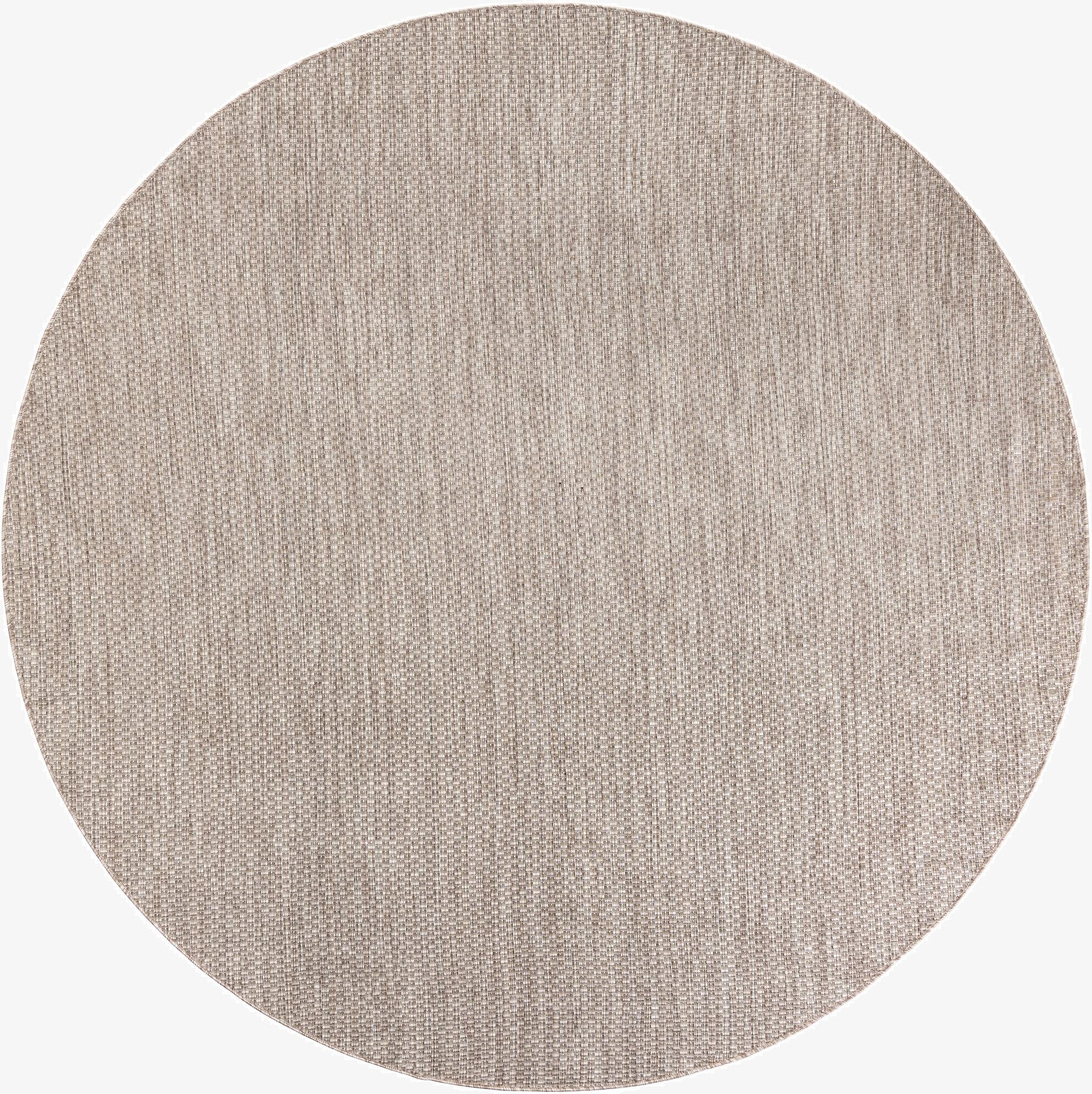 7' 10 x 7' 10  Washable Solid Indoor / Outdoor Round Rug