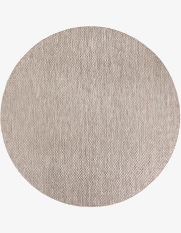 7' 10 x 7' 10 Easy-Clean Solid Indoor / Outdoor Round Rug
