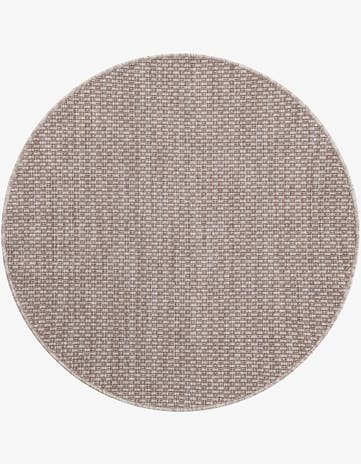 3' x 3' Easy-Clean Solid Indoor / Outdoor Round Rug