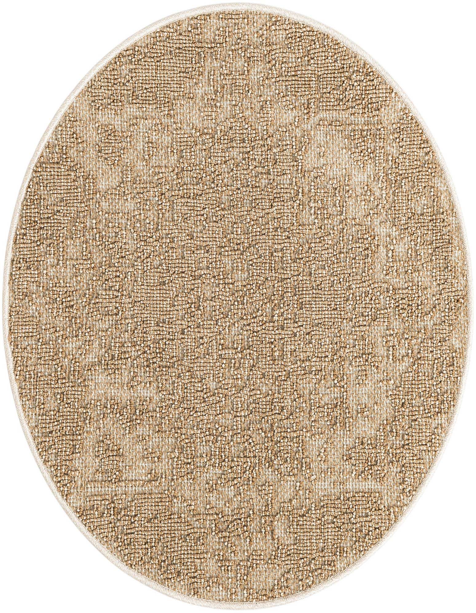 3' 1 x 3' 1 Easy-Clean Traditional Indoor / Outdoor Round Rug