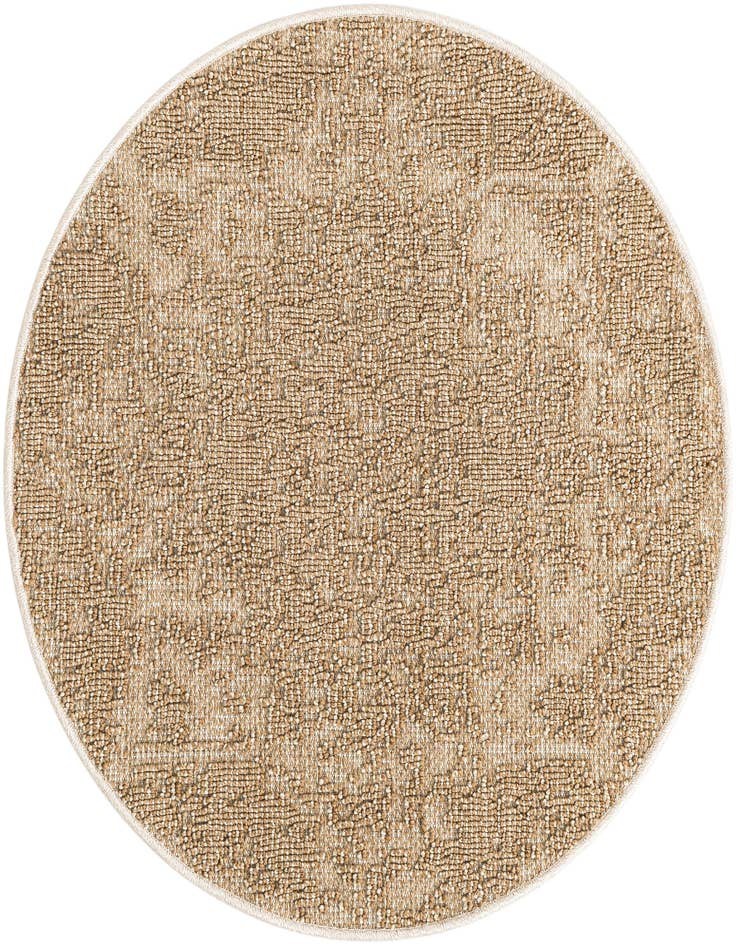 Detail image of 3' 1 x 3' 1 Easy-Clean Traditional Indoor / Outdoor Round Rug