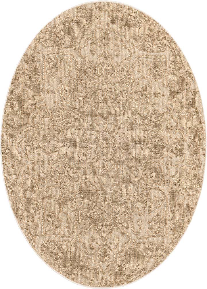 5' 3 x 5' 3 Easy-Clean Traditional Indoor / Outdoor Round Rug