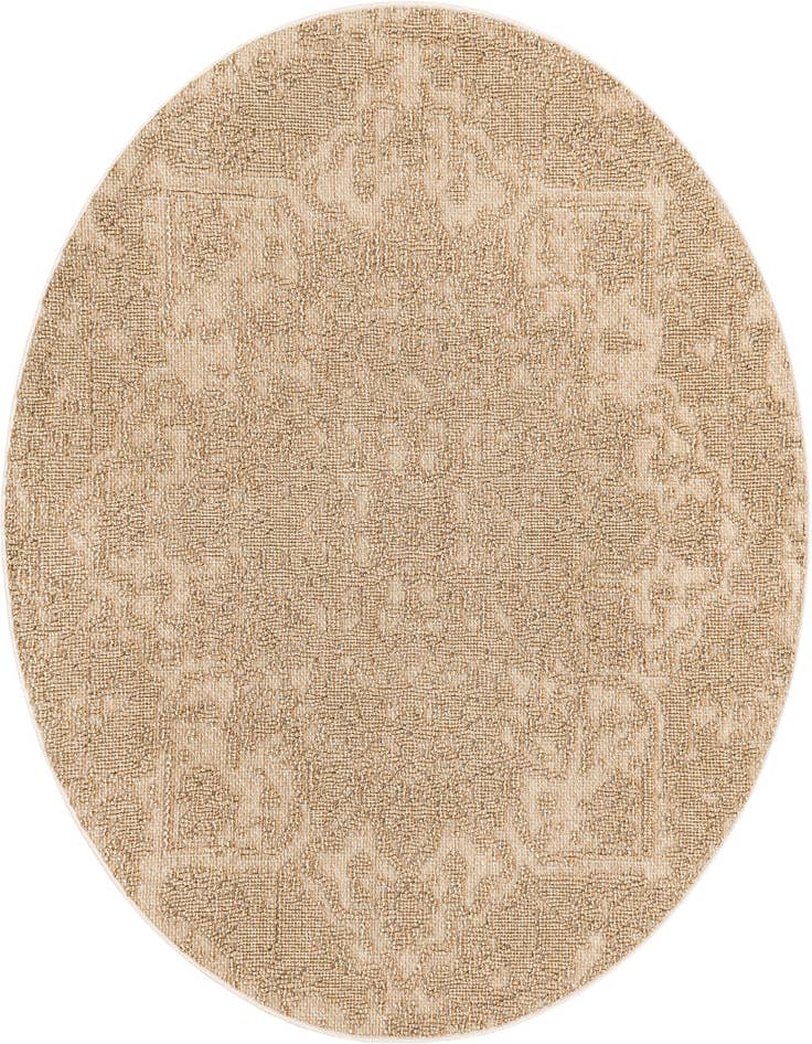 Detail image of 5' 3 x 5' 3 Easy-Clean Traditional Indoor / Outdoor Round Rug