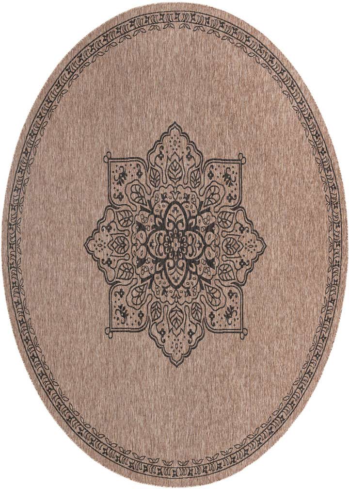 13' x 13' Easy-Clean Traditional Indoor / Outdoor Round Rug