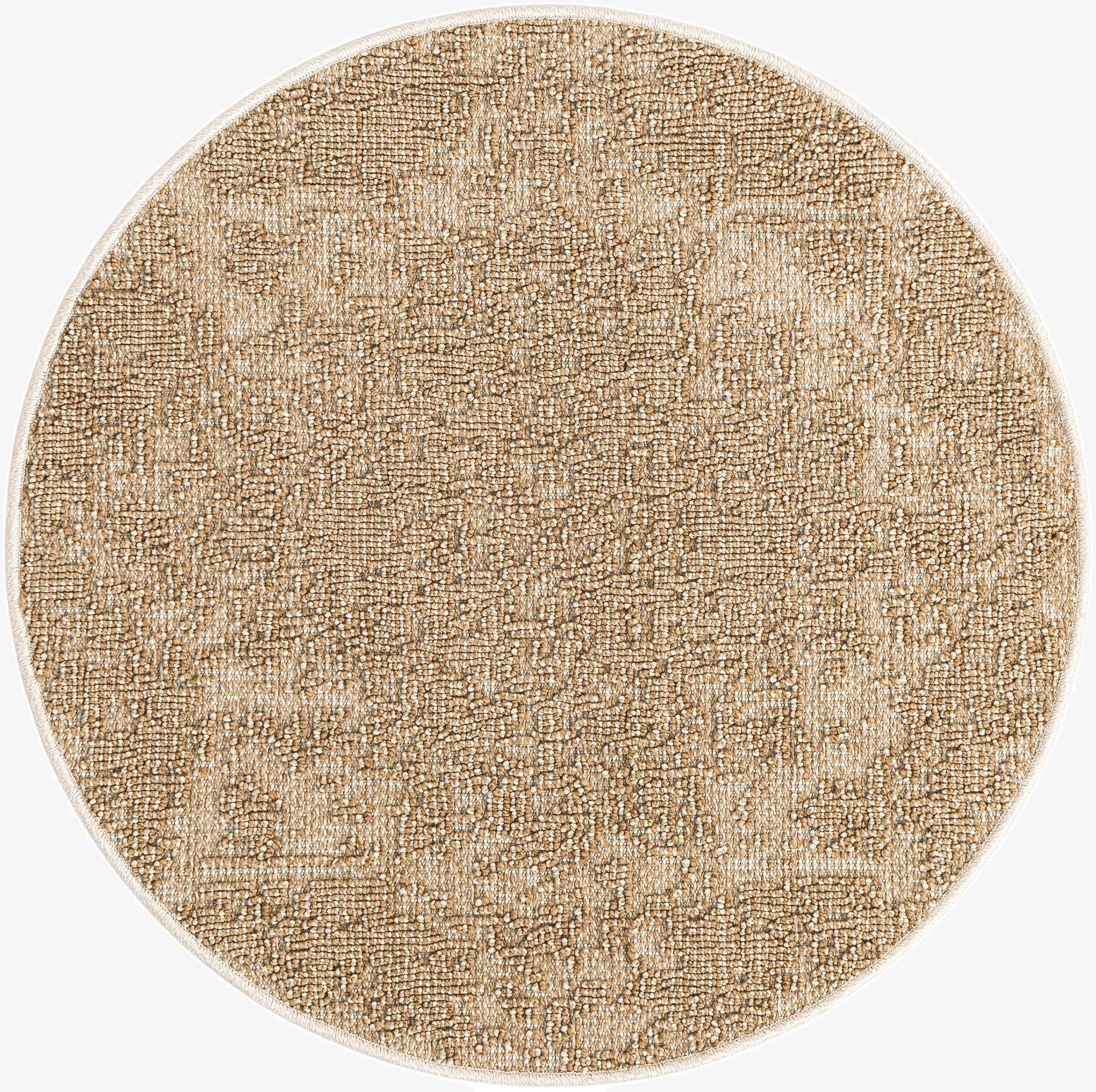 3' 1 x 3' 1  Washable Traditional Indoor / Outdoor Round Rug