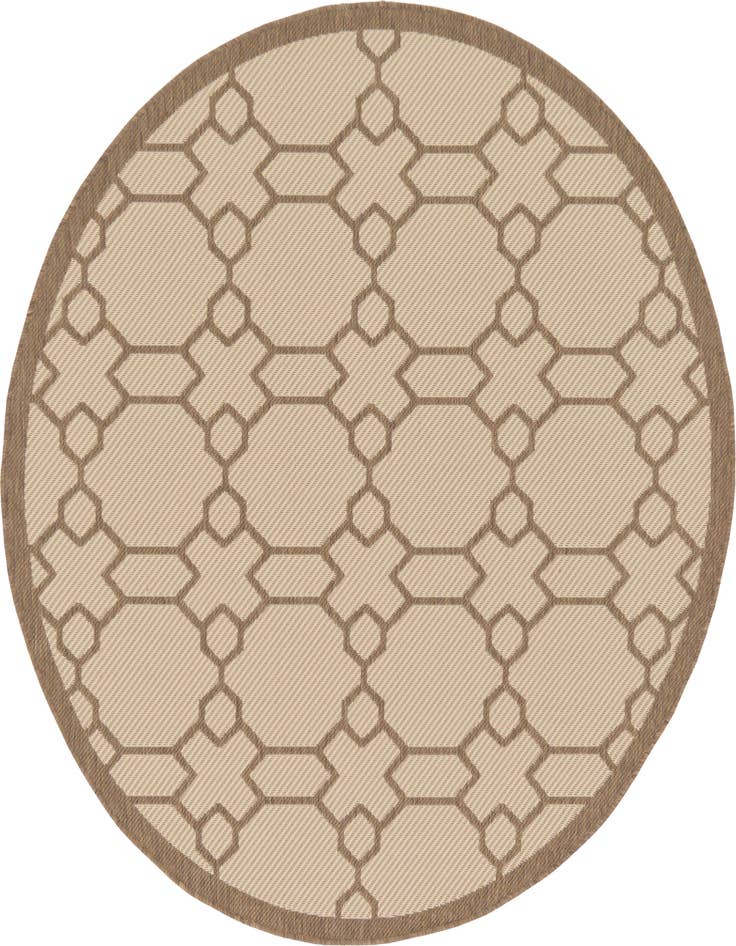 Detail image of 6' x 6' Easy-Clean Trellis Indoor / Outdoor Round Rug