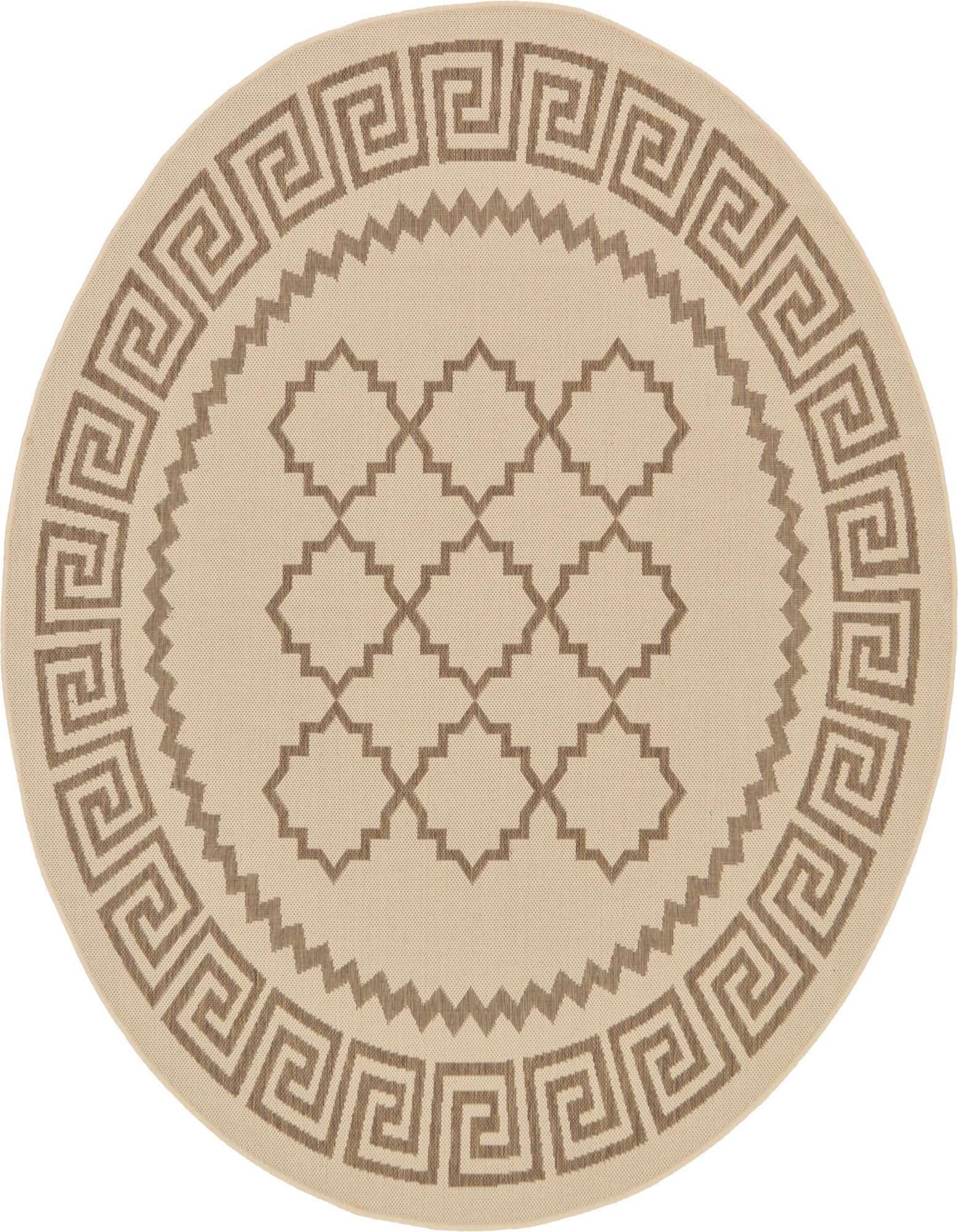 6' x 6' Easy-Clean Trellis Indoor / Outdoor Round Rug