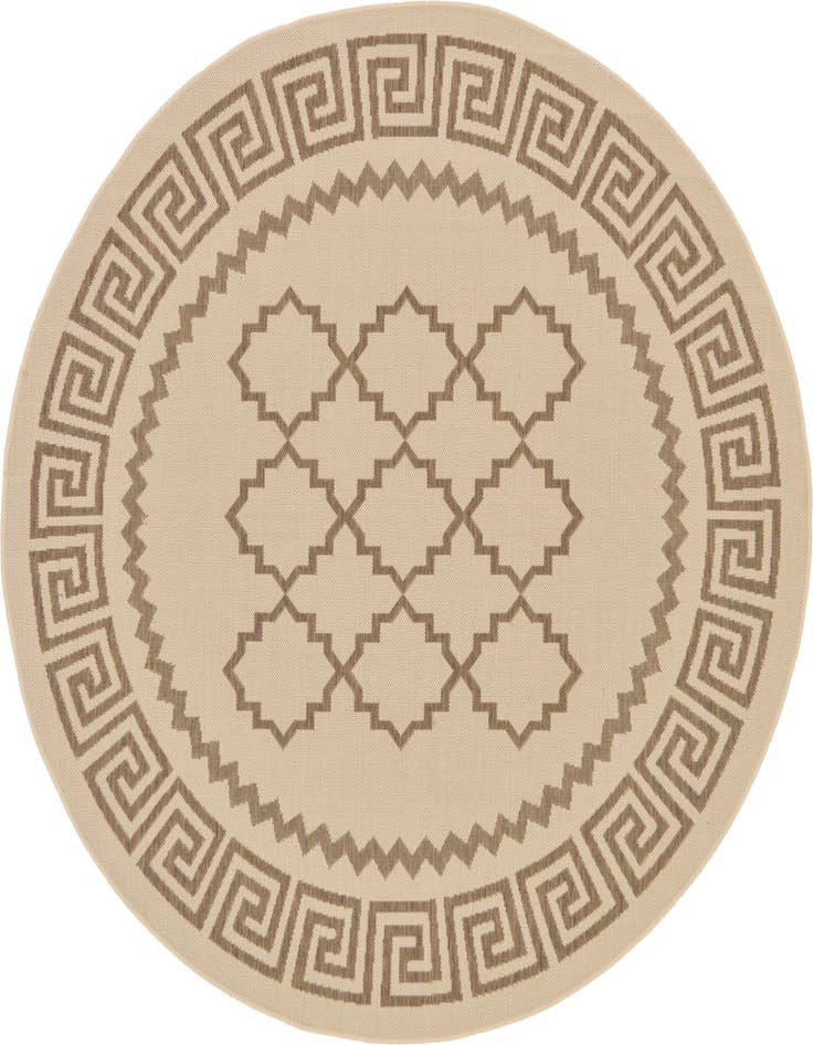 Detail image of 6' x 6' Easy-Clean Trellis Indoor / Outdoor Round Rug