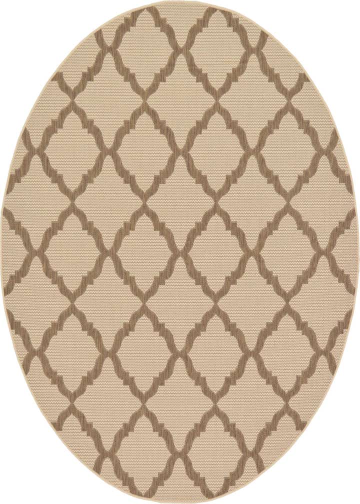 6' x 6' Easy-Clean Trellis Indoor / Outdoor Round Rug