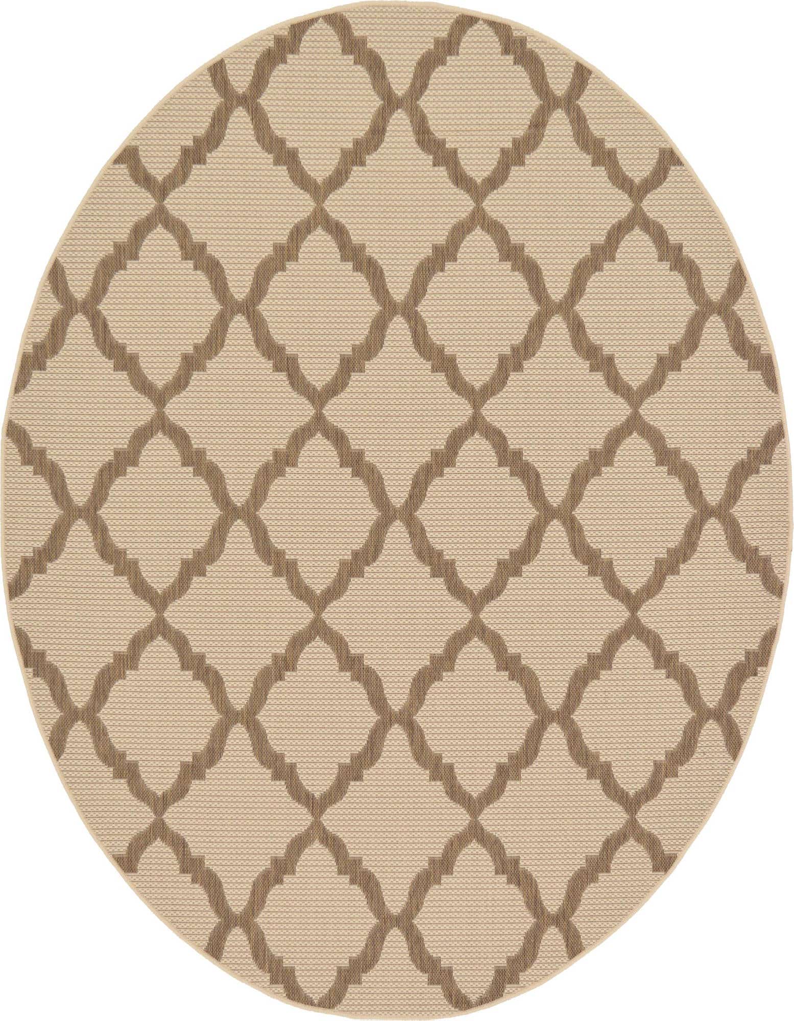 6' x 6' Easy-Clean Trellis Indoor / Outdoor Round Rug