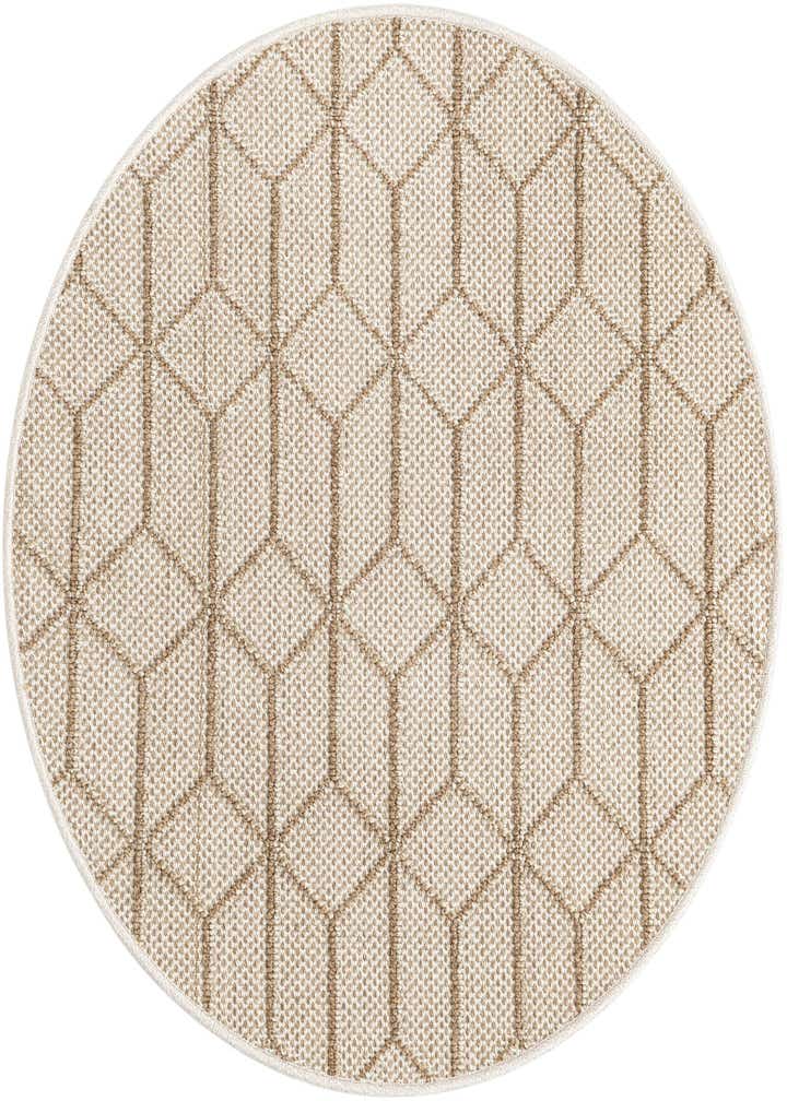 3' 1 x 3' 1 Easy-Clean Trellis Indoor / Outdoor Round Rug