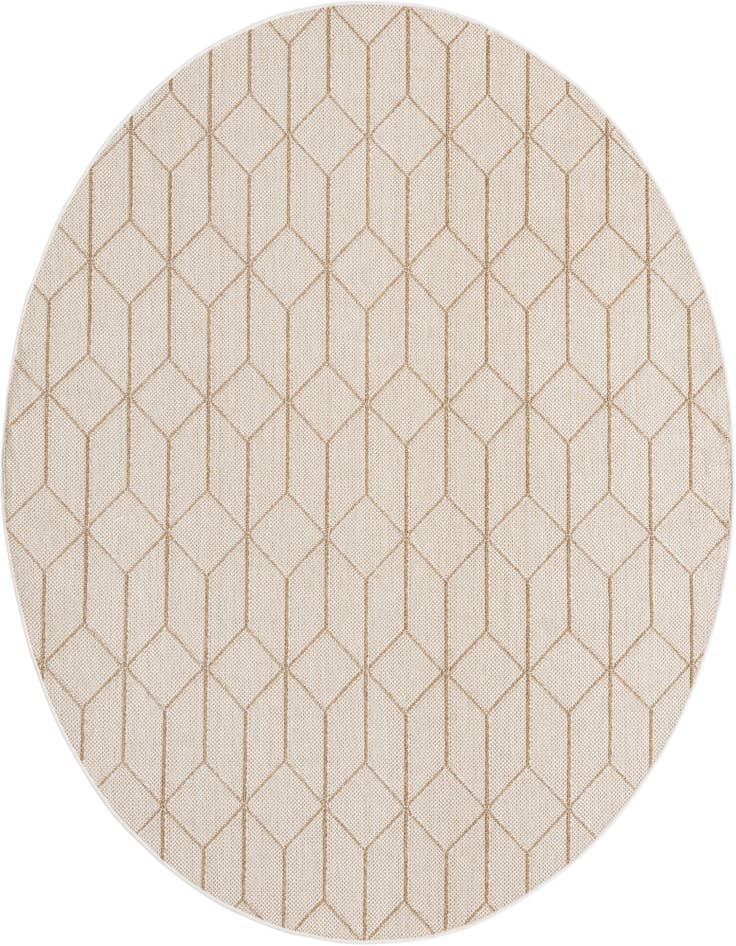 Detail image of 7' 10 x 7' 10 Easy-Clean Trellis Indoor / Outdoor Round Rug