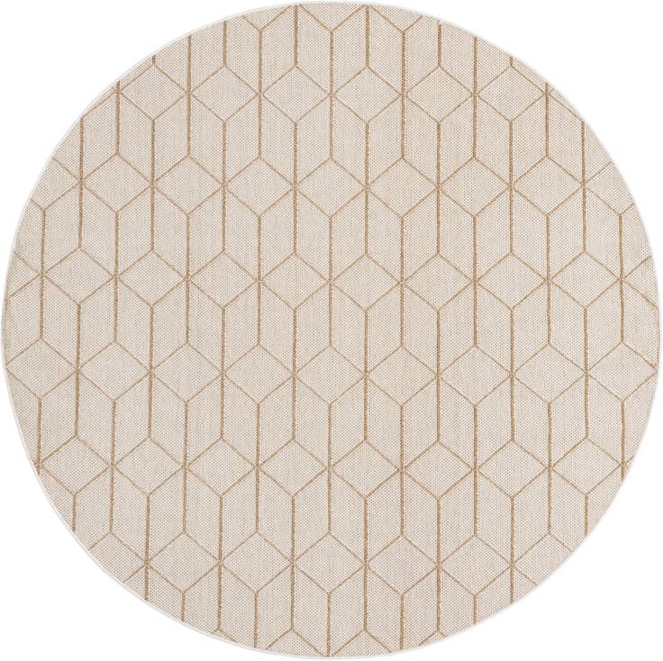 Detail image of 7' 10 x 7' 10 Easy-Clean Trellis Indoor / Outdoor Round Rug