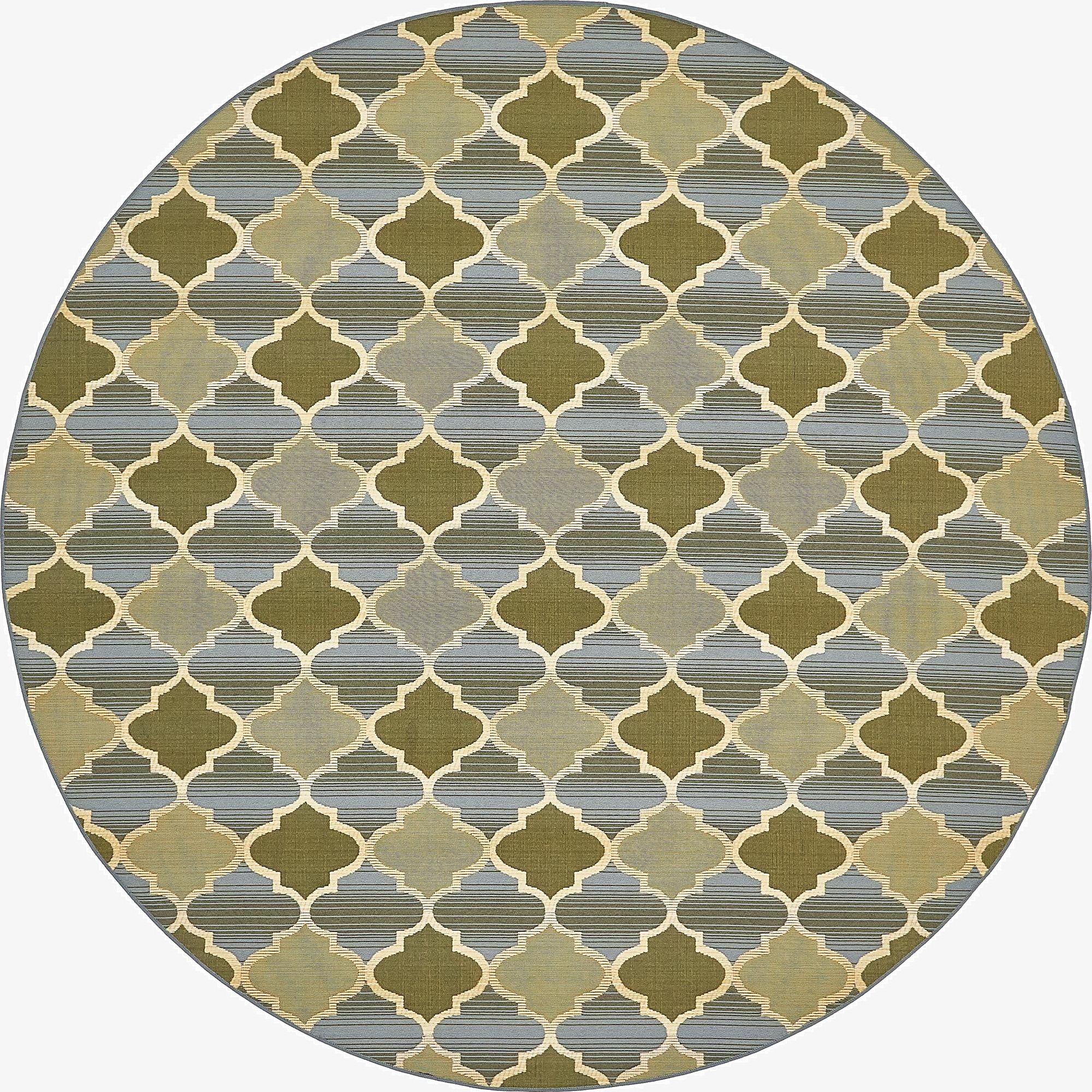 8' x 8'  Washable Trellis Indoor / Outdoor Round Rug