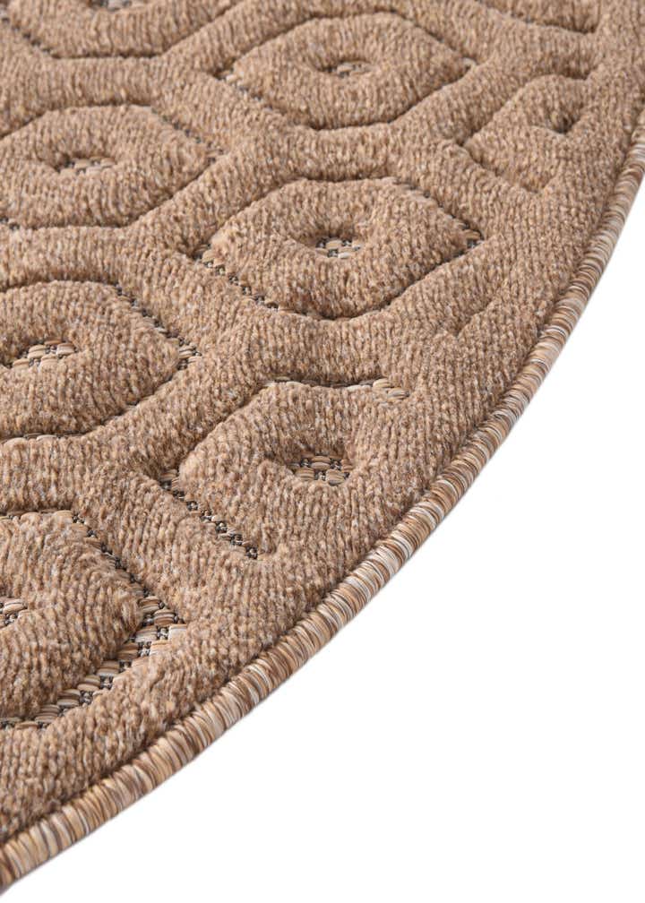 7' x 7' Easy-Clean Trellis Textured Indoor / Outdoor Round Rug