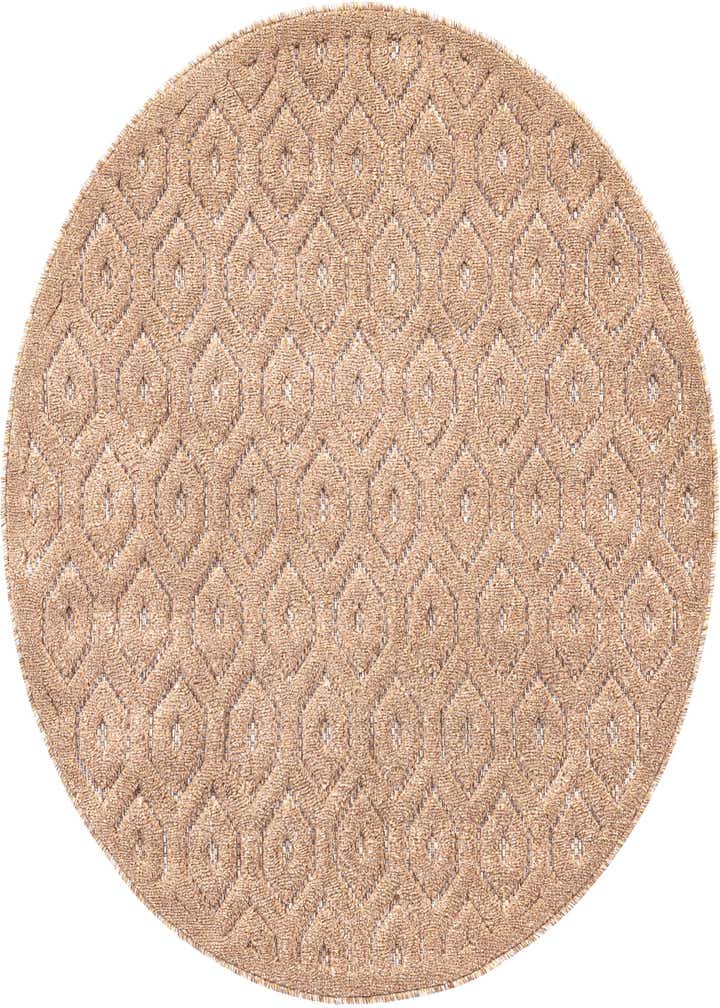 4' x 4' Easy-Clean Trellis Textured Indoor / Outdoor Round Rug
