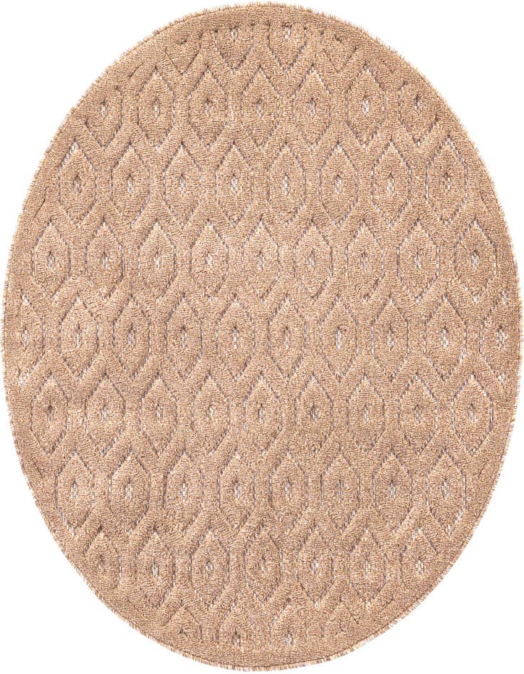 Detail image of 4' x 4' Easy-Clean Trellis Textured Indoor / Outdoor Round Rug