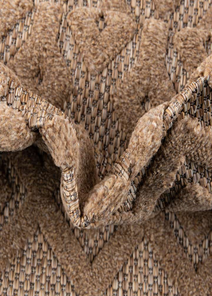 7' x 7' Easy-Clean Trellis Textured Indoor / Outdoor Round Rug