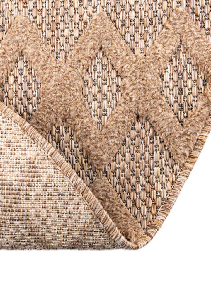 7' x 7' Easy-Clean Trellis Textured Indoor / Outdoor Round Rug