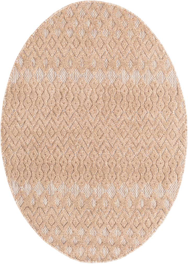 4' x 4' Easy-Clean Trellis Textured Indoor / Outdoor Round Rug