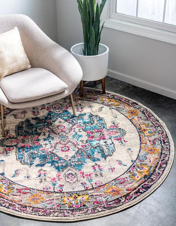 6' x 6' Washable Palazzo Round Rug