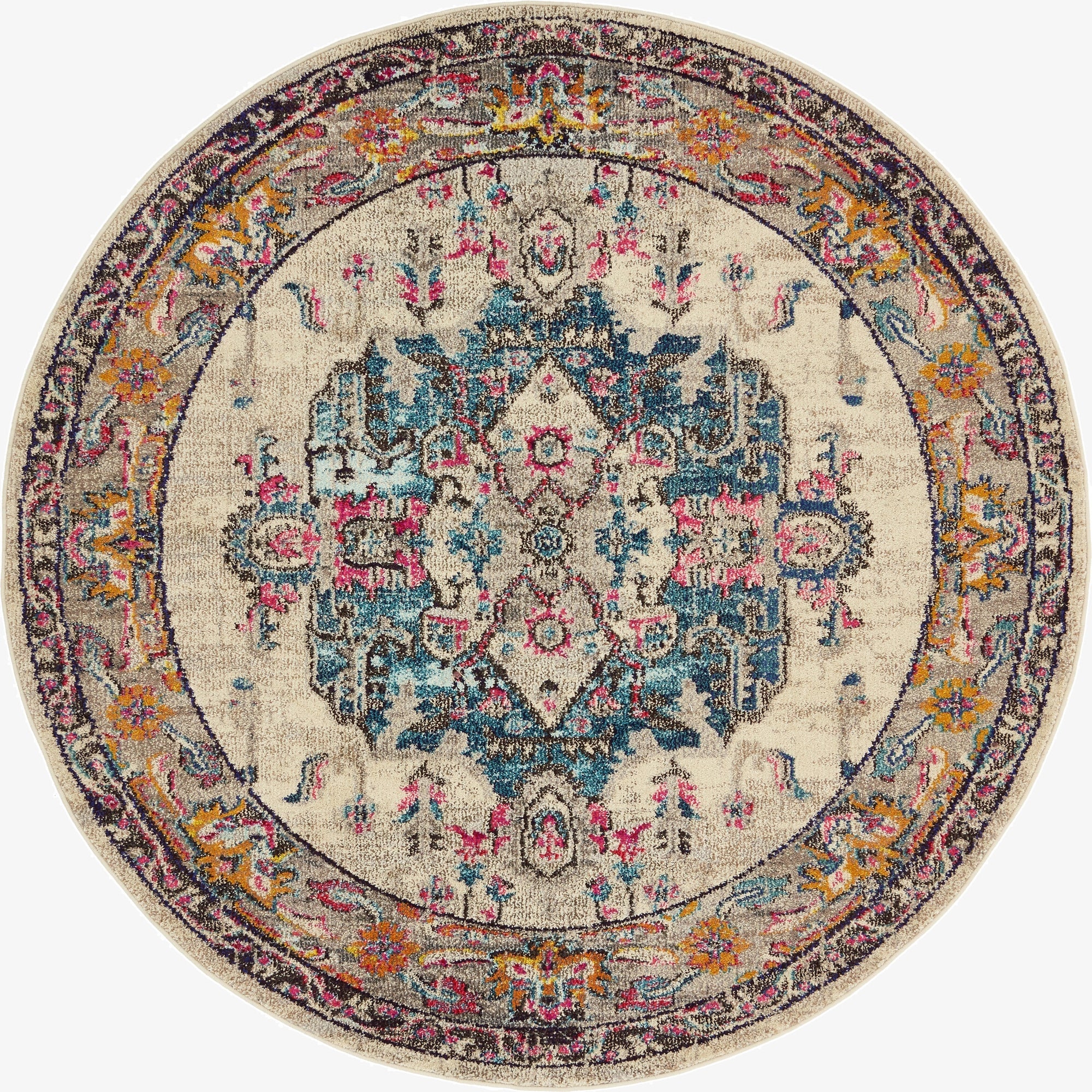6' x 6'  Washable Palazzo Round Rug