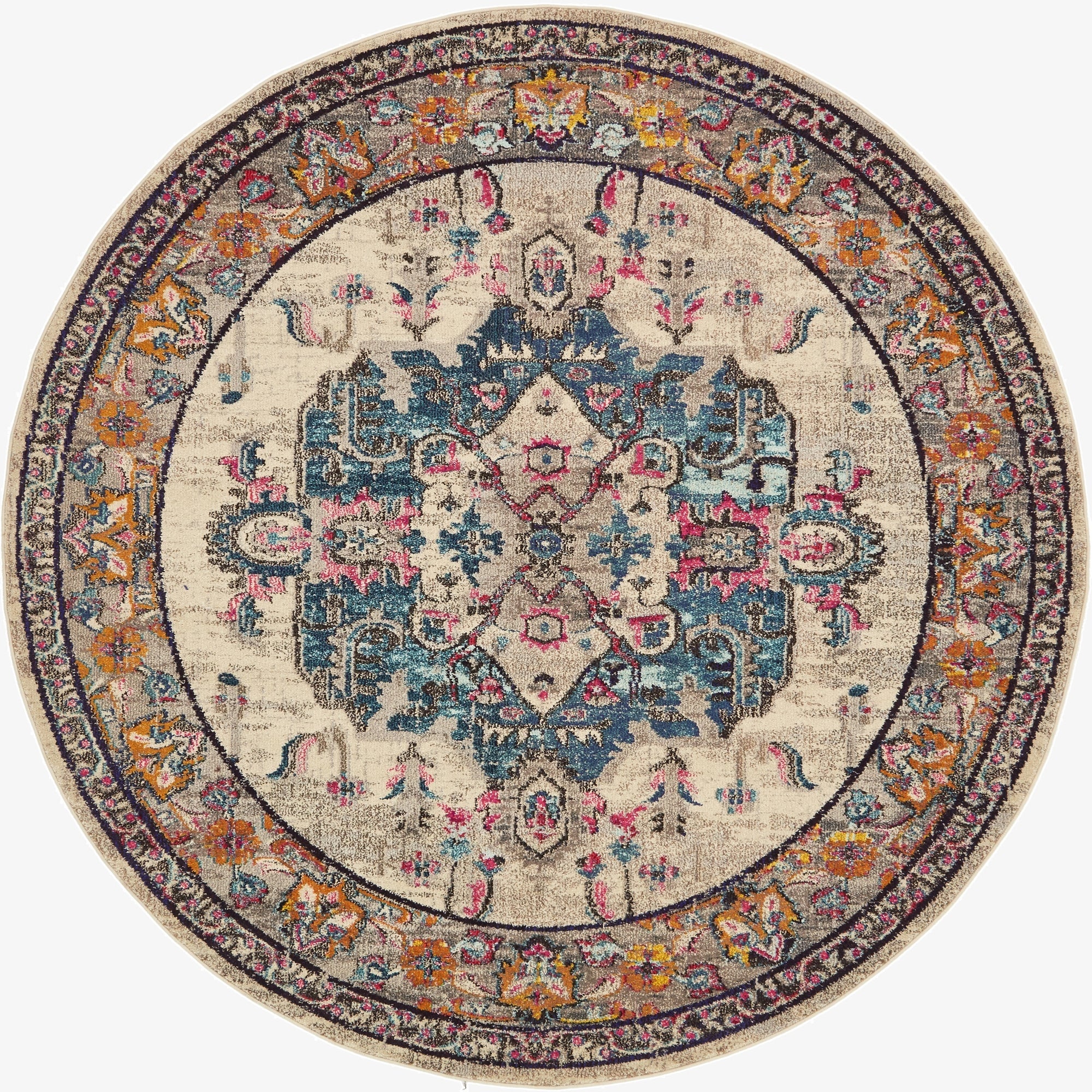 8' x 8'  Washable Palazzo Round Rug