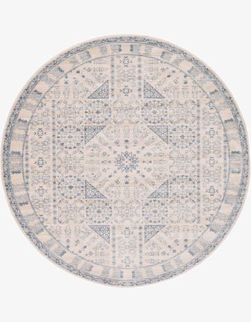 Beige Restoration Round Rug