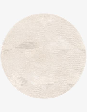 Beige Easy-Clean Sabrina Soto Indoor / Outdoor Round Rug