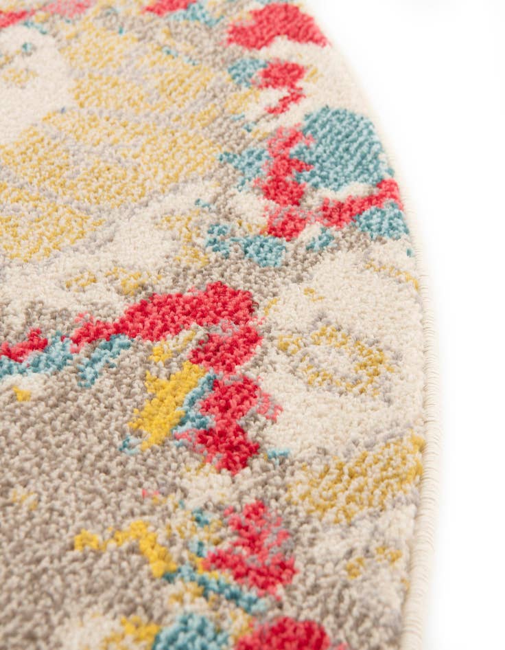 Detail image of 6' x 6'  Washable Santa Fe Round Rug