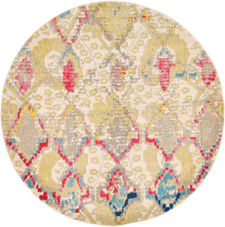 6' x 6' Washable Santa Fe Round Rug