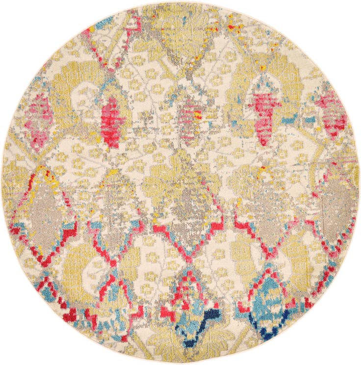 Detail image of 6' x 6' Washable Santa Fe Round Rug