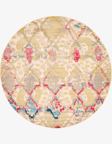 8' x 8' Washable Santa Fe Round Rug